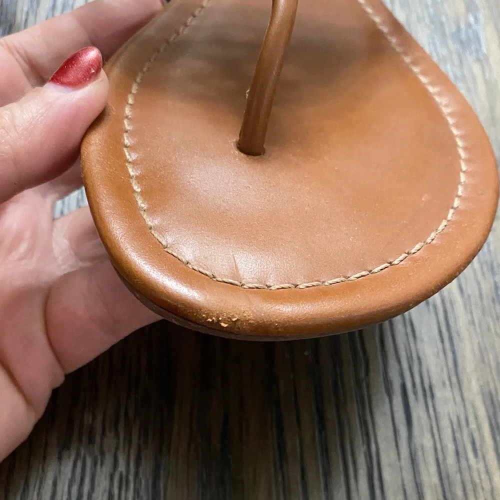 Tory Burch vintage vachetta leather Miller Sandals - Picture 2 of 9